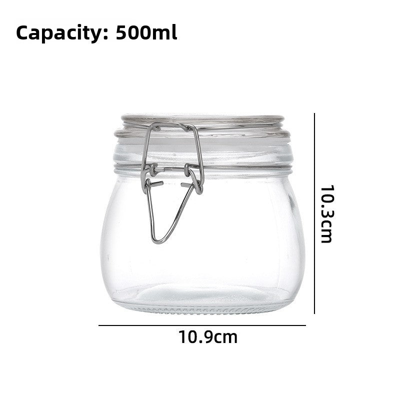 Glass Sealed Storage Jars with Snap Lids