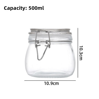 Glass Sealed Storage Jars with Snap Lids