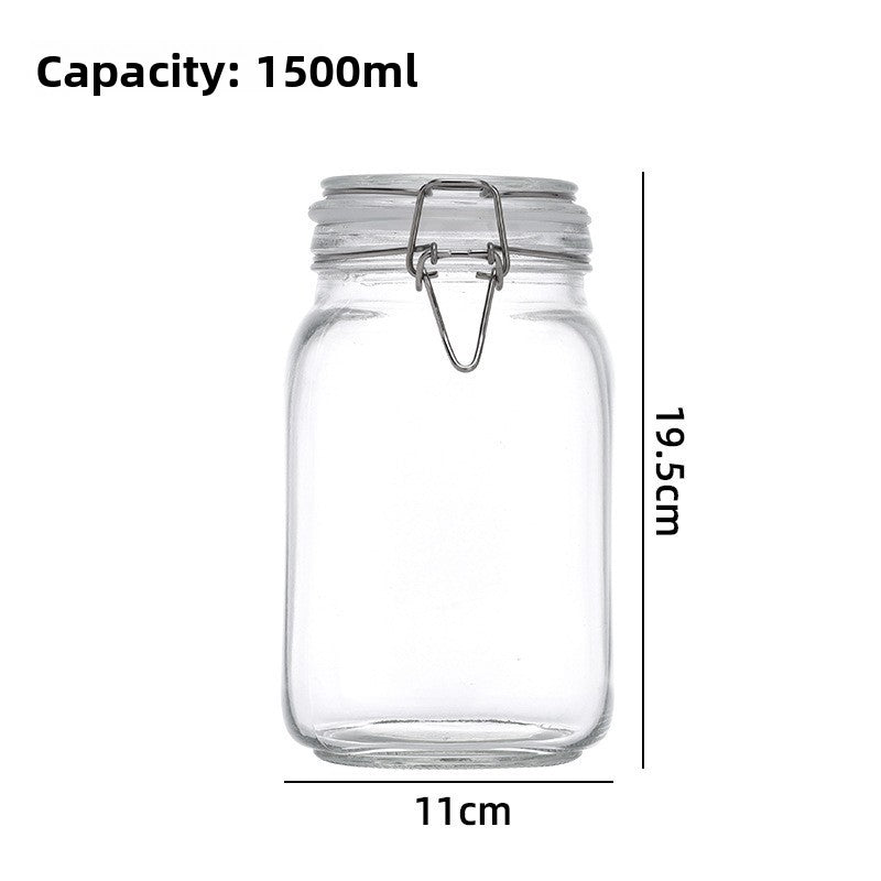 Glass Sealed Storage Jars with Snap Lids