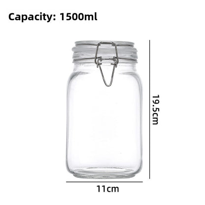 Glass Sealed Storage Jars with Snap Lids