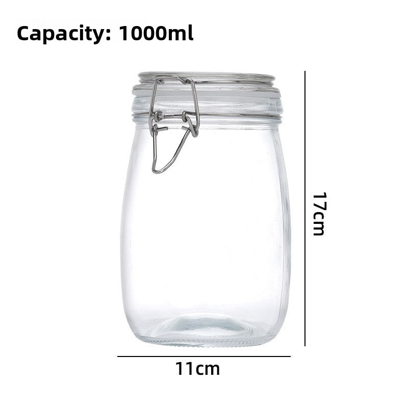 Glass Sealed Storage Jars with Snap Lids