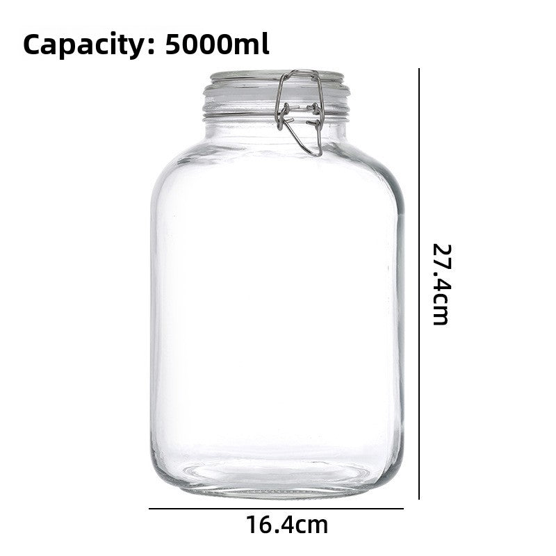 Glass Sealed Storage Jars with Snap Lids