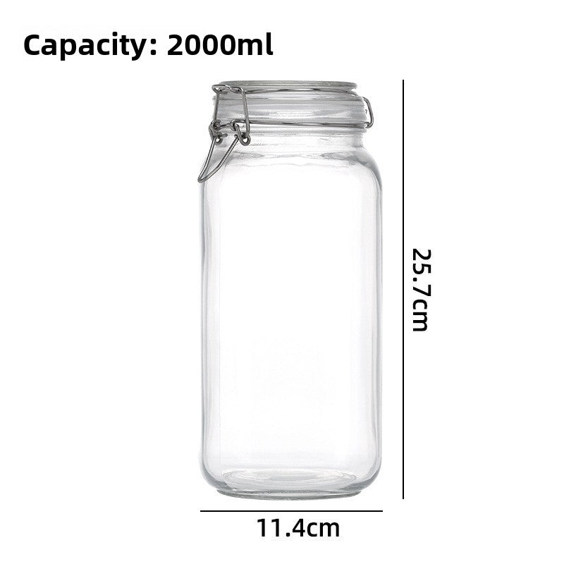 Glass Sealed Storage Jars with Snap Lids