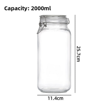 Glass Sealed Storage Jars with Snap Lids