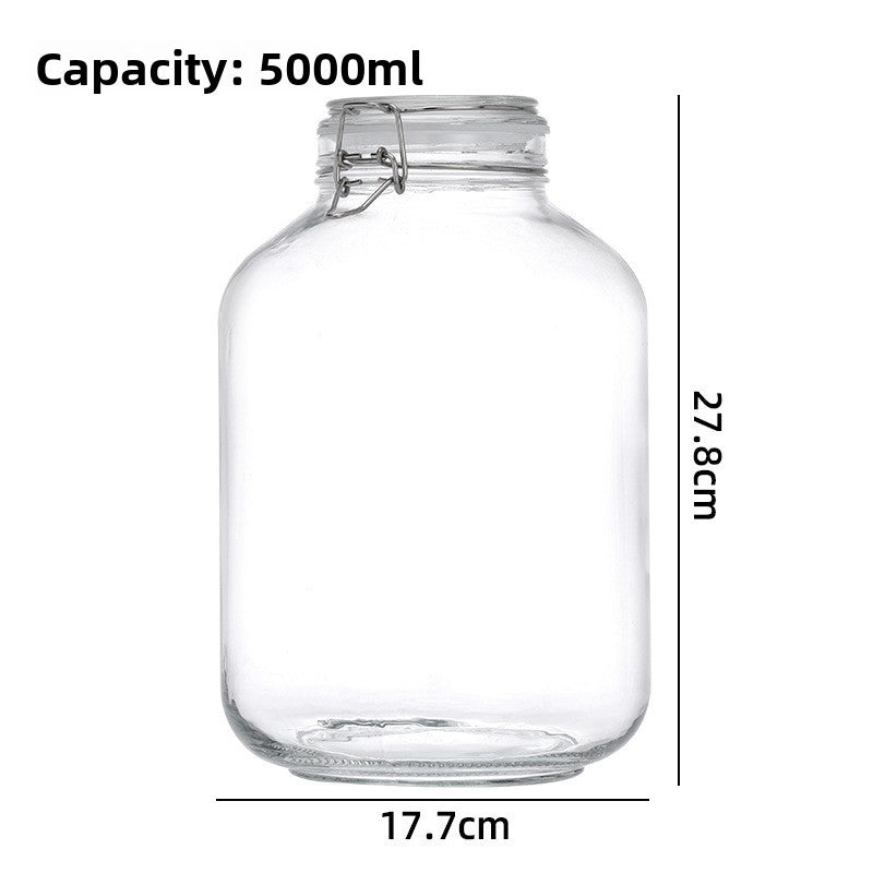 Glass Sealed Storage Jars with Snap Lids