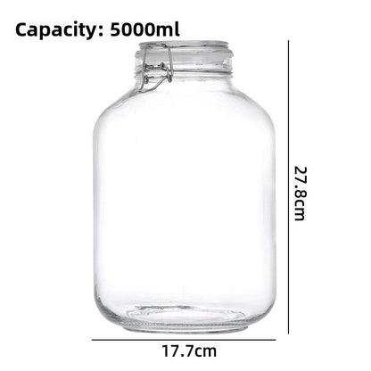 Glass Sealed Storage Jars with Snap Lids