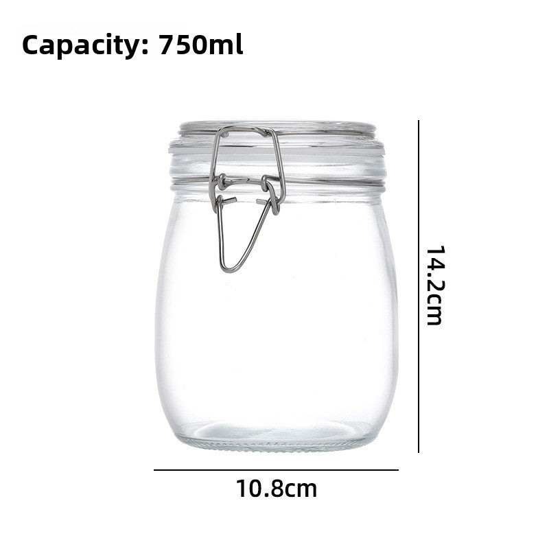 Glass Sealed Storage Jars with Snap Lids