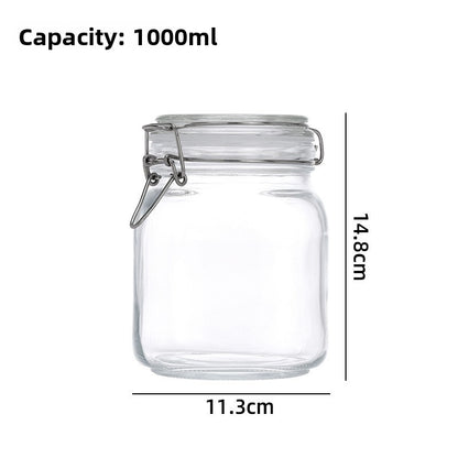 Glass Sealed Storage Jars with Snap Lids