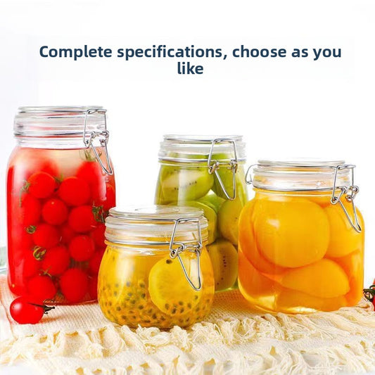 Glass Sealed Storage Jars with Snap Lids