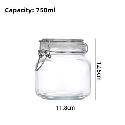 Glass Sealed Storage Jars with Snap Lids